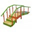 Children's stairs with ramp: Three steps with adjustable handrail Children's stairs with ramp: Three steps with adjustable handrail